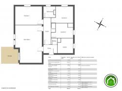 STANGALAR : en dernier étage, très bel appartement de 90m²  avec terrasse, vue verdoyante, garage et place de parking privative 