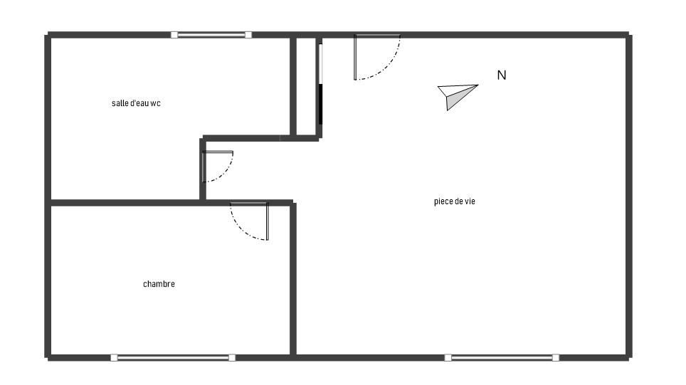 PLOUDALMEZEAU : très joli appartement T2 avec stationnement, terrasse et jardinet sans vis-à-vis