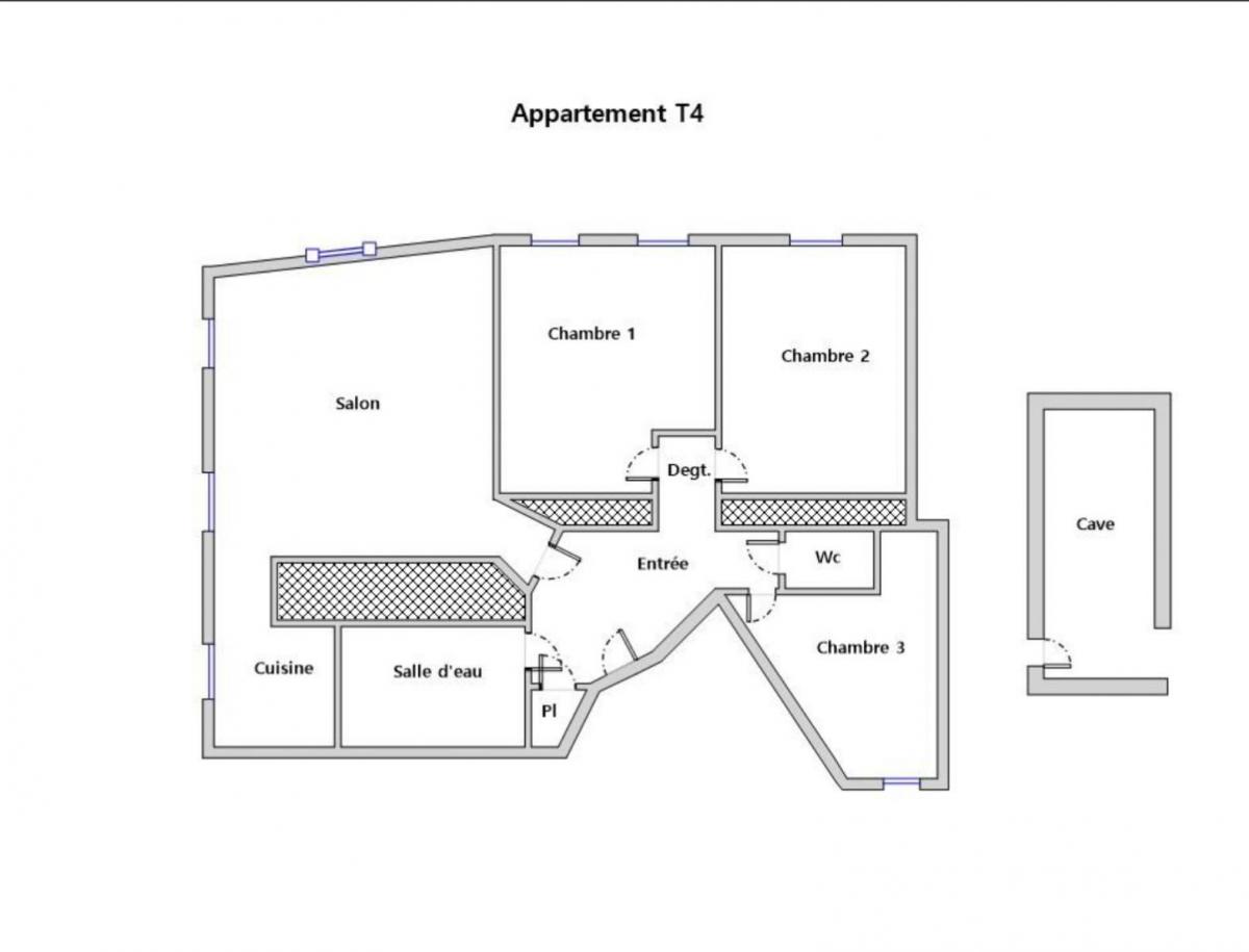 BREST CENTRE : CHARMANT APPARTEMENT T4 - 73 m²