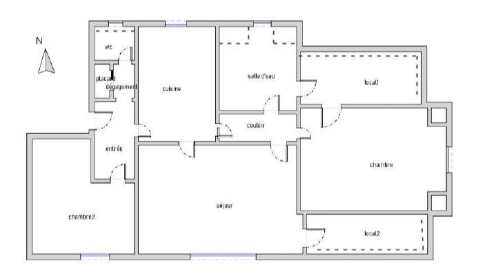 BREST : bel appartement deux chambres au troisième et dernier étage sans vis-à-vis