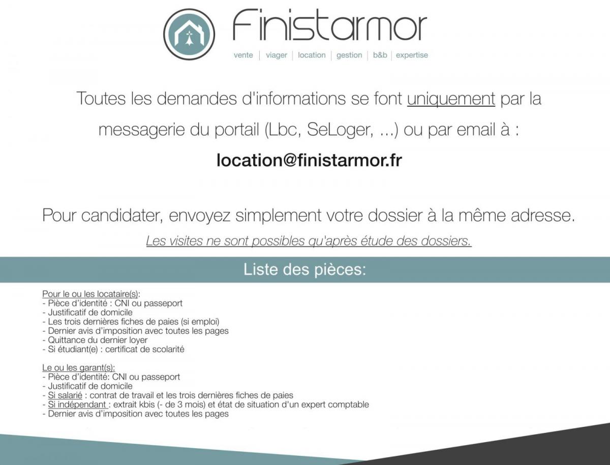 BREST: À LOUER CHARMANT APPARTEMENT MEUBLÉ