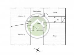 GOUESNOU : agréable appartement de 70m² au premier étage d'un petit immeuble