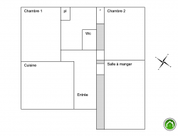  CENTRE-VILLE / SAINT MICHEL : ravissant appartement  avec deux chambres et balcon à renover